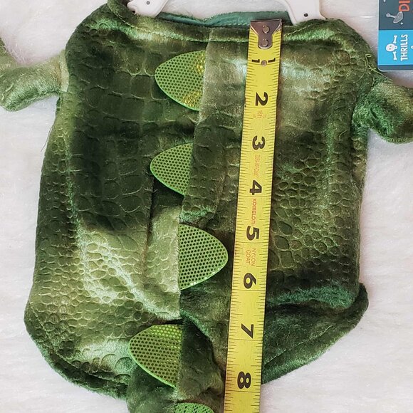 🟠 Thrills & Chills SMALL Triceratops Dinosaur Pet Dog 2-piece Halloween Costume - Picture 14 of 16